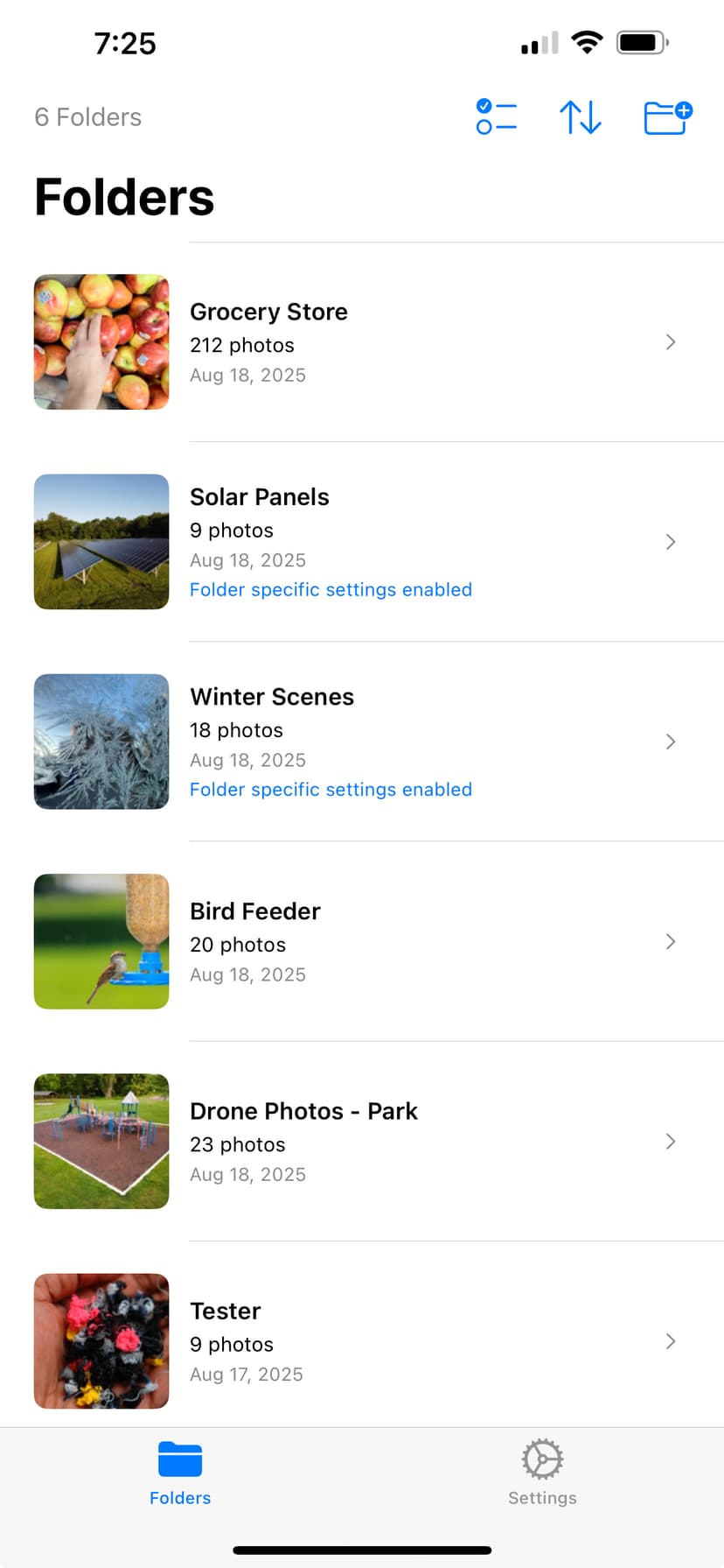 Folders Organization